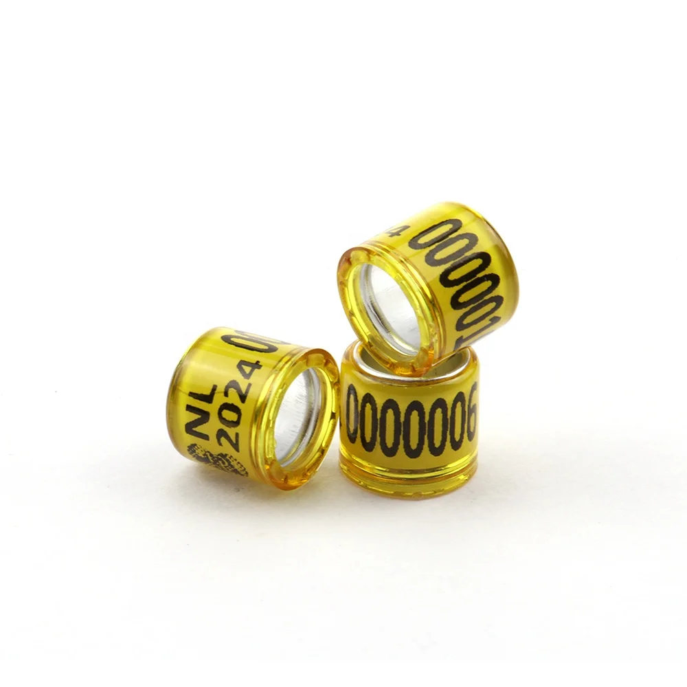 Customize Logo 2024 Pigeon Bird Racing Ring Plastic Aluminum Core 8mm Rings FCI Official Manufacturer