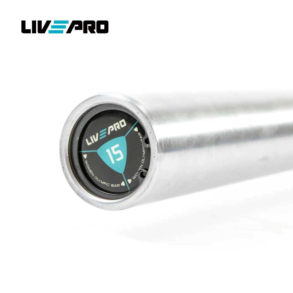 LIVEPRO Fitness Equipment Training Competition Gym Power Weightlifting 15kg Barbell Bar