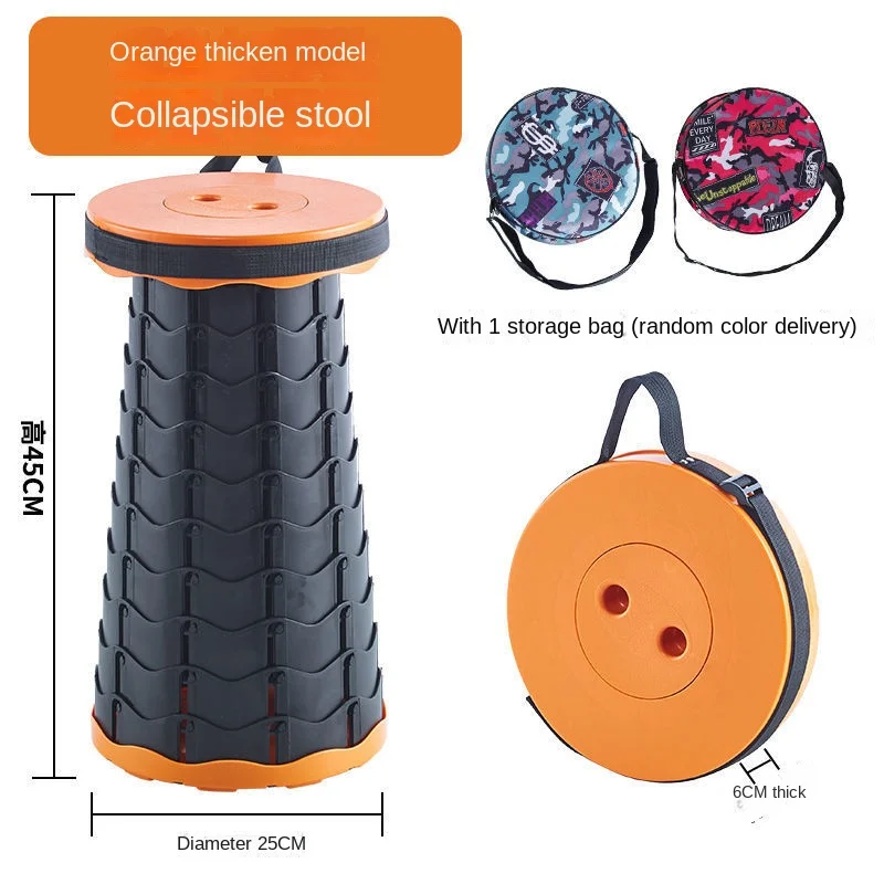 High quality Retractable Stool Folding Stool Lightweight Sturdy with Load Capacity 400lbs Portable Collapsible telescopic Stool/