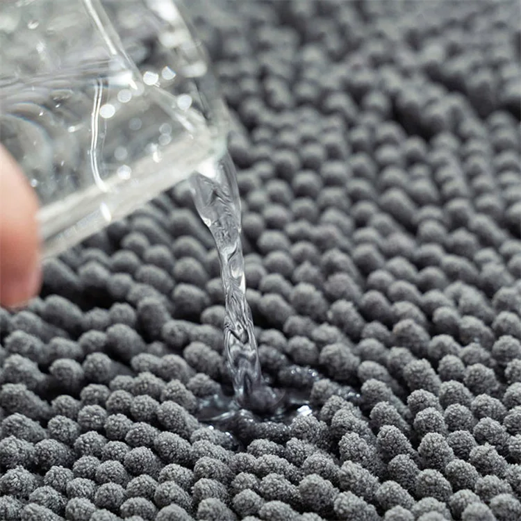 Click Bathroom Rug 50 x 80 Cm Non-Slip Premium Microfiber Chenille Soft Washable Water Absorbent Bath Mat