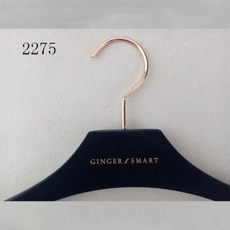 Velvet Hanger for Suits Surface Plastic Clothing Shenzhen Wholesale Customized Injection Printing Printing Logo Custom Color Yy