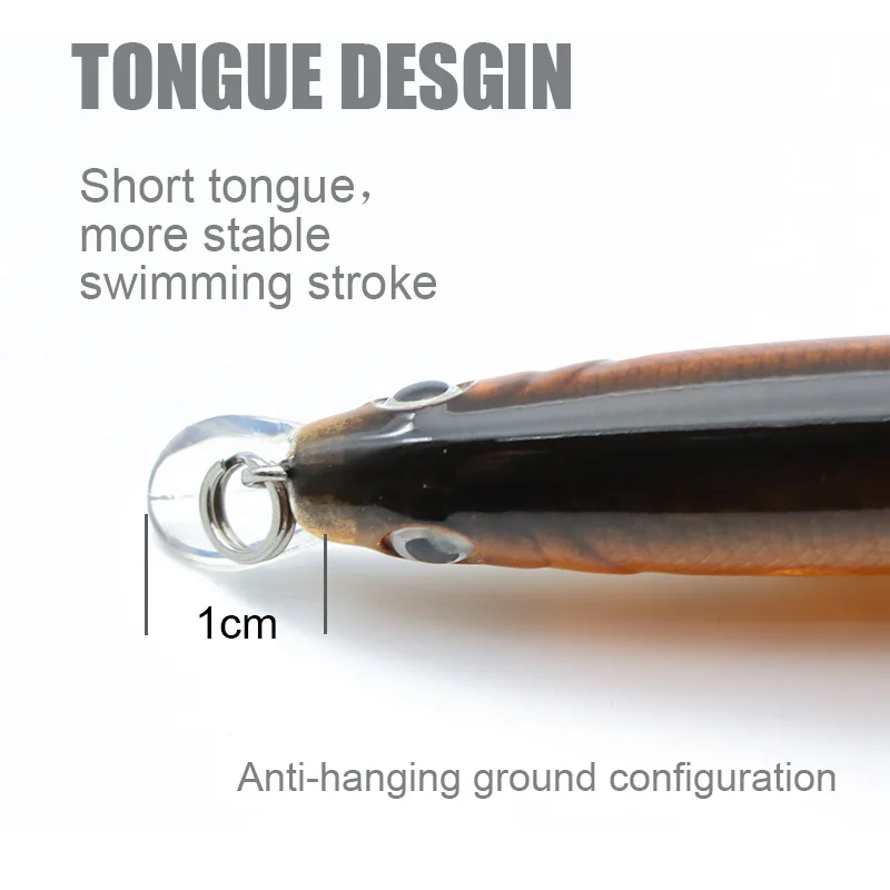 High Quality Artificial  Noise Making jerk Baits minnow  Lures For Fishing