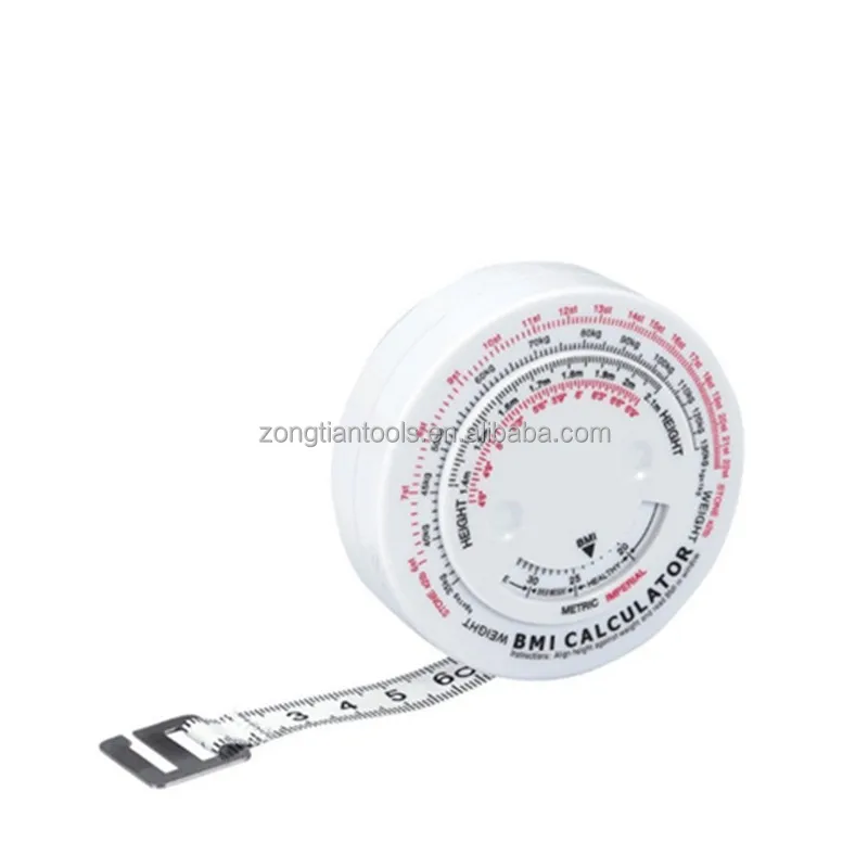 Metal hook gift measuring tape measure with bmi calculator