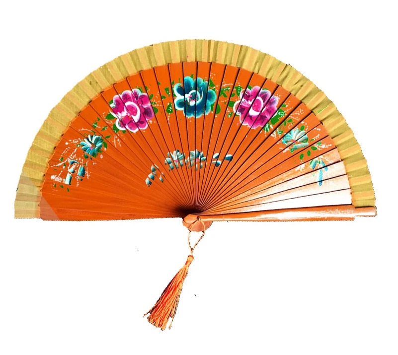 
Красный веер невесты с индивидуальной настройкой и роскошными испанскими деревянными ребрами с нейлоновой крышкой и цифровой печатью 