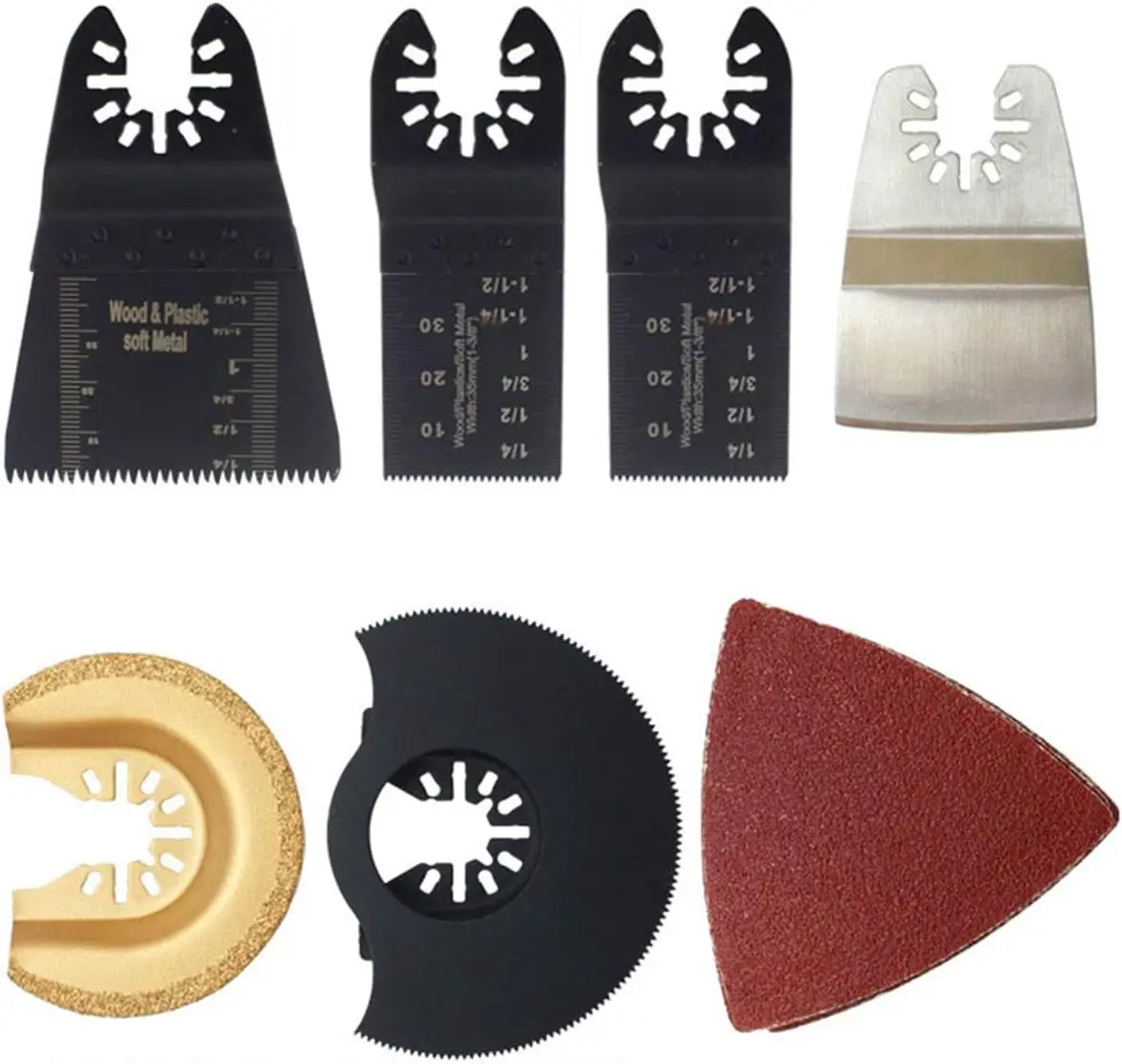 PEX 16 Pcs Multitool Quick Release Multi Tool Oscillating Saw Blades Metal Wood Cutting Disc