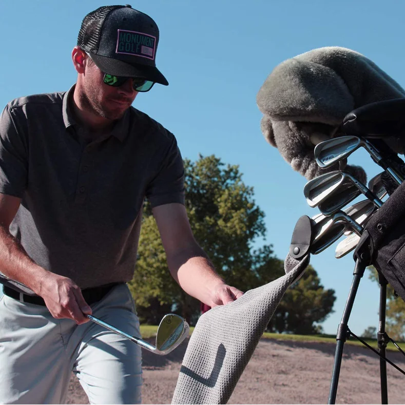 Custom XXL 16x28 & 18x24 Waffle Magnetic Golf Towel  Printed Microfiber Clip with Strong Magnet  for Sports Use