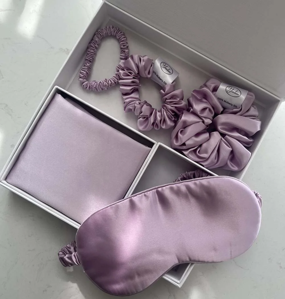 Super Soft Pure 100% Mulberry Silk Gift Set Luxury 16/19/22/25 momme Good Quality