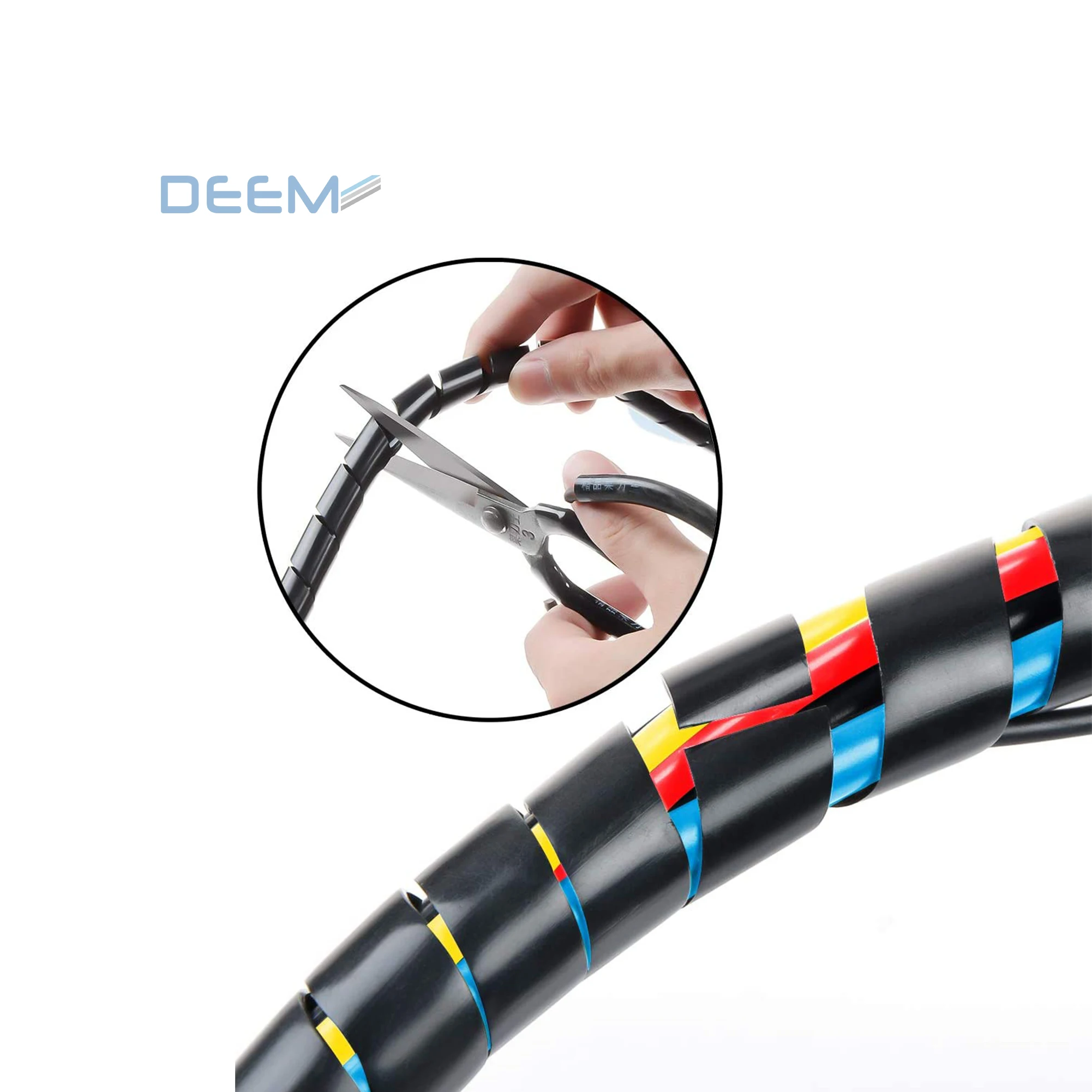 DEEM 10mm diameter spiral cable wrapping tube for hydraulic