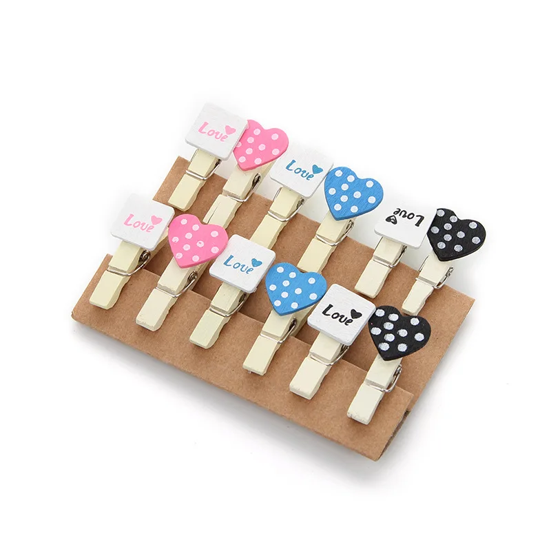 35mm Decorative Wooden Clothes Pegs for Art Projects and DIY Crafts