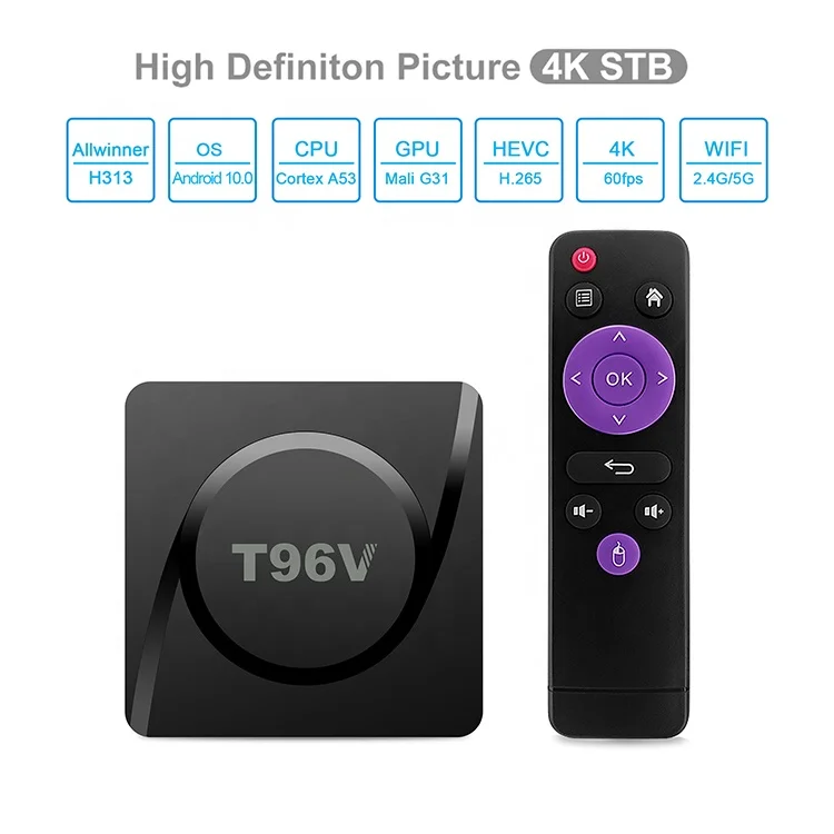 Android 10 0 Смарт ТВ коробка H313 1 Гб + 8 TVAndroid и голосовое дистанционное