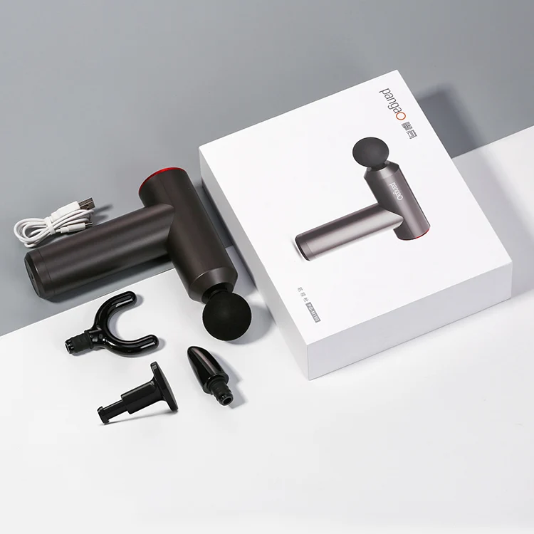 Portable handheld percussion deep tissue electric fitness booster body muscle fascia mini massage gun for pain