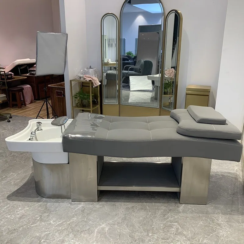 Salon professional hair washing massage chair head water therapy shampoo bed