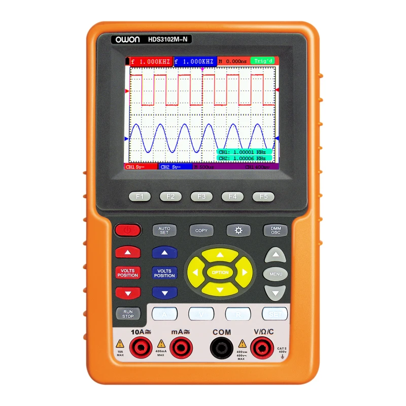 OWON HDS1022M-N HDS2062M-N HDS3102M-N HDS4202M-N 2CH Handheld Digital Oscilloscope Multimeter 20MHz-100MHz Bandwidth