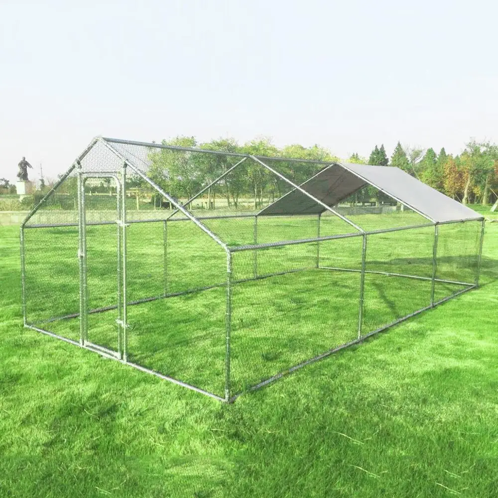 3x6x2m Heavy Duty Metal Chicken Run Suitable for Hens Dogs Poultry Rabbit Ducks Coop