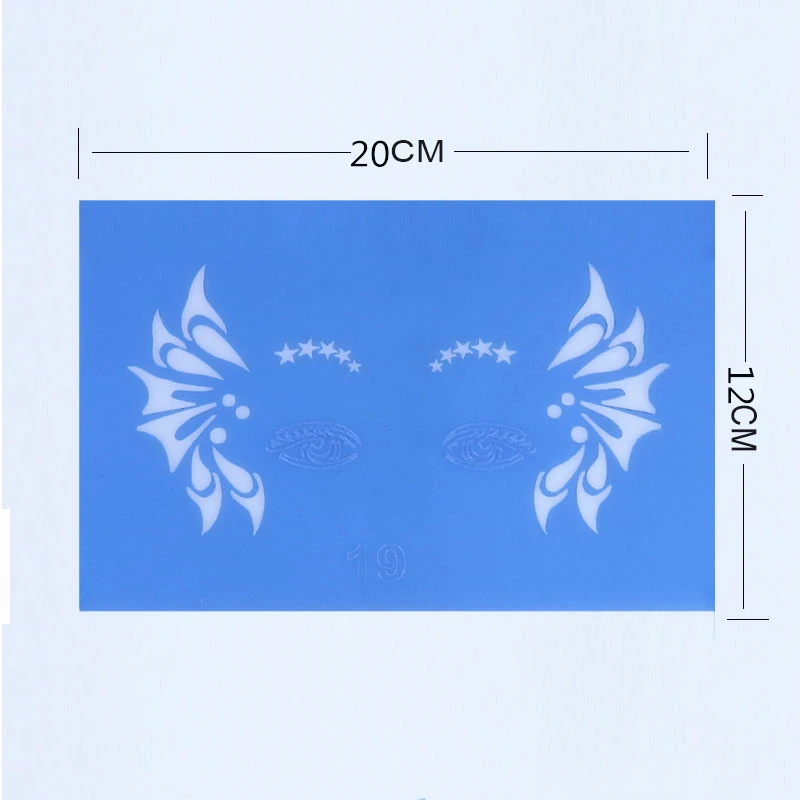 PET reusable mylar stencil for airbrush tattoo and face paint