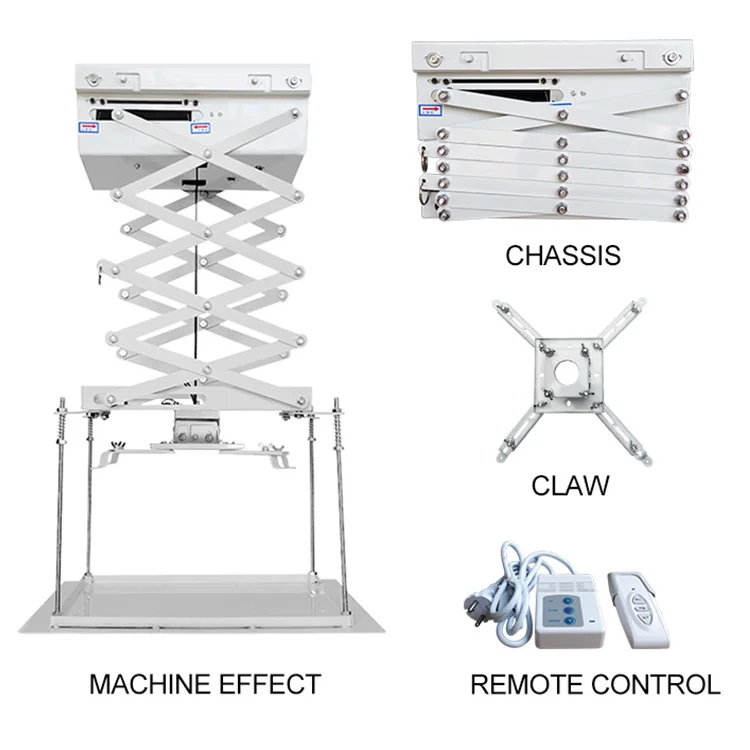 Stacked Dual Bracket Motorized Cinema Mount Bracket Electric Lift Scissors Surveillance Camera Projector Lifts