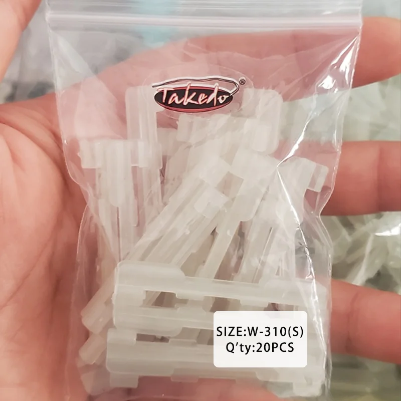 TAKEDO 20PCS W-301Night Fishing Luminous Fishing Rod Tip Light Clip Rod Tip Base Holder For Luminous Stick On Jigging Carp Rods