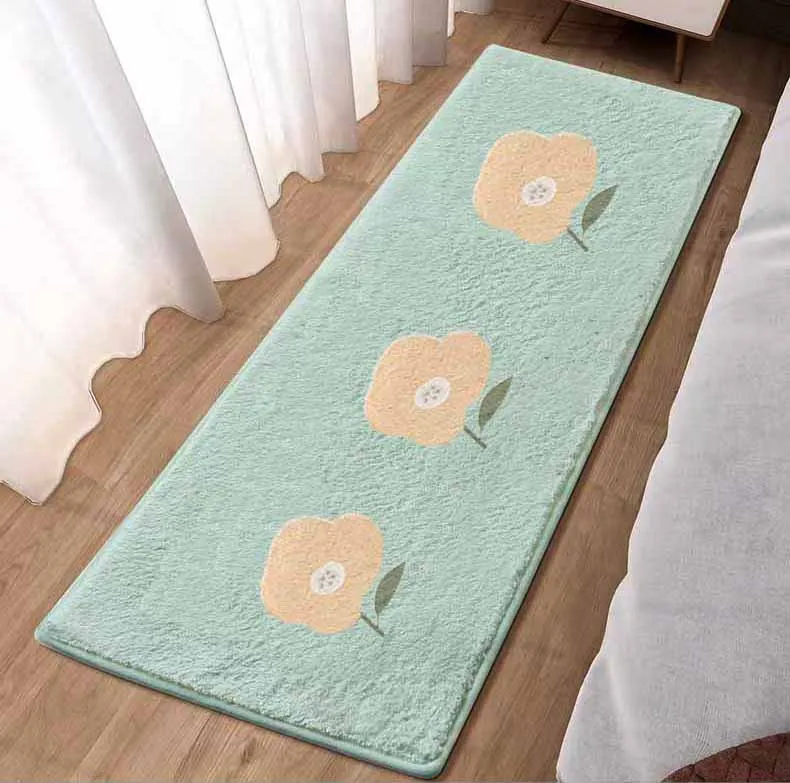 Indoor  print blanket mat  anti-skid soft crystal velvet big floor mat protective floor carpet mat