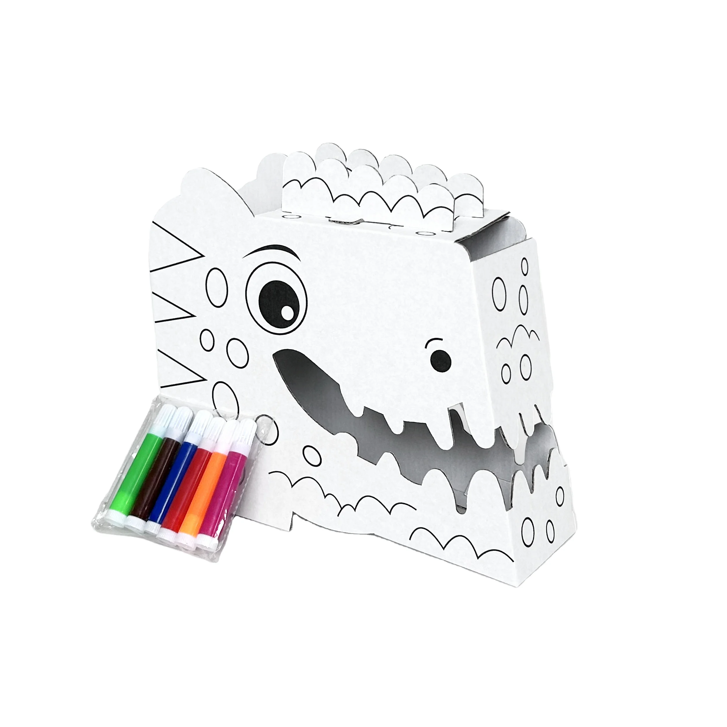 Cardboard Playhouse Kids Painting Arts Crafts Paintable Paper Diy Art Drawing Toys