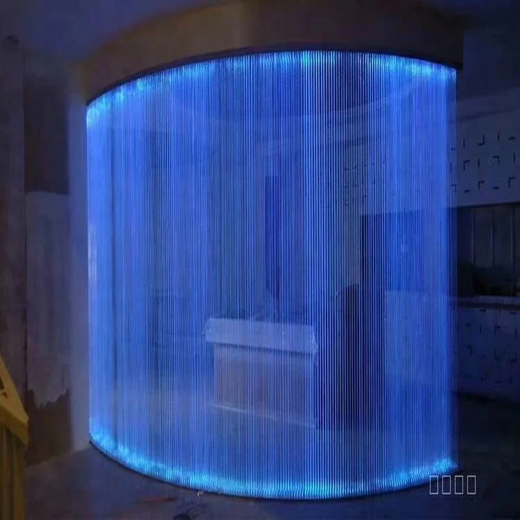 Promotional modern RGB fiber optic waterfall lamp for project 2M*2M