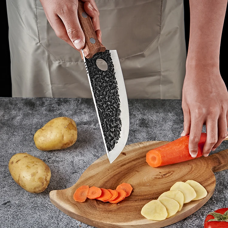 10 Inch Japanese Style Chef Knife Super Sharp Stainless Steel Chopper Butcher with Wood Handle Damascus Blade for Kitchen Use