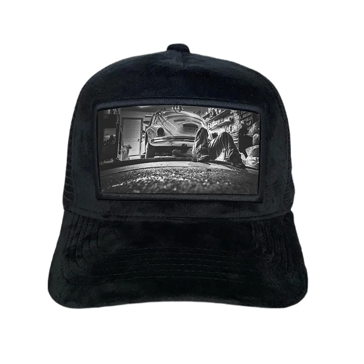 2023 Design Your Own Velvet 5 Panel Trucker Cap Mesh Baseball Cap Velvet Trucker Cap With Custom Print Patch