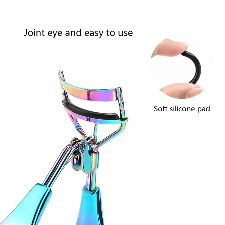 Professional Spring Loaded No Pinching & Long Lasting Natural Lash Curl/ Eyelash Curler Stainless Steel Colorful Private Label