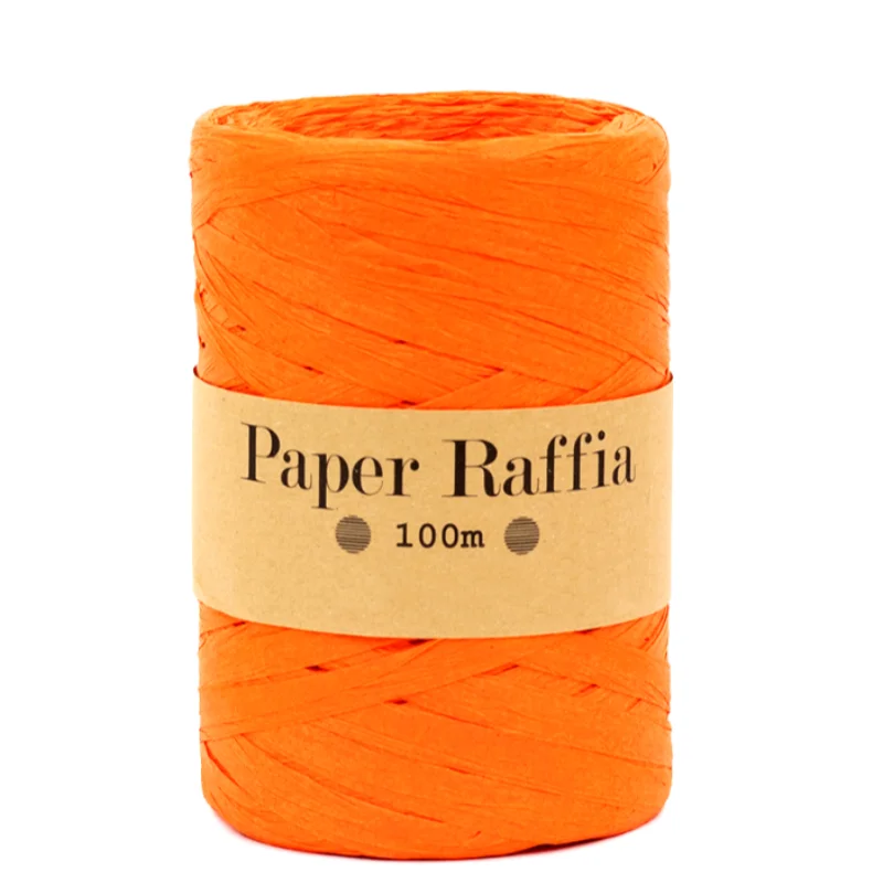 FSC Eco-friendly Raffia Paper Rope Ribbon Paper Raffia Spool Gift Ribbon Raffia Paper Yarn