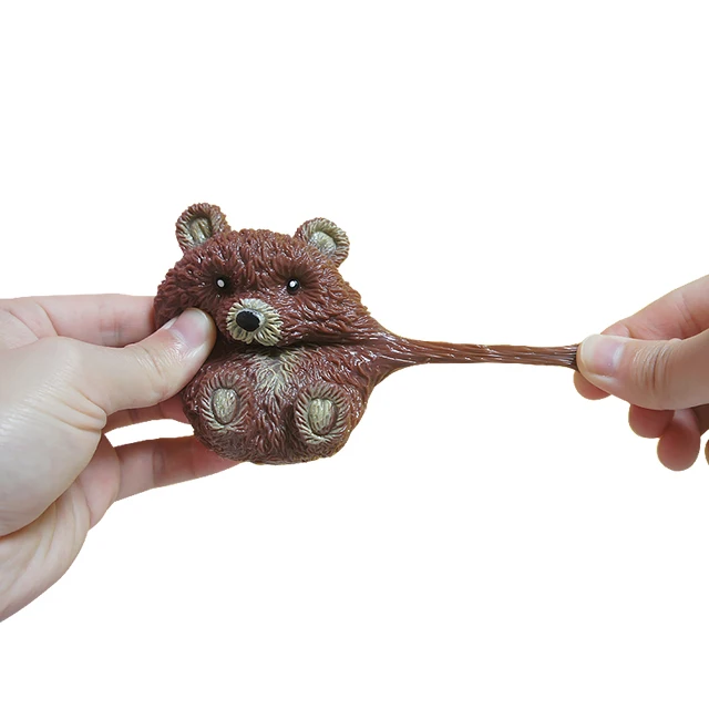 Tpr Stretch Toy Manufacturer Decompression Mini Bear Animal Squeeze Toys Bear Squishy Soft Toys