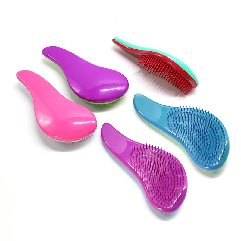 Customized color logo detangling hair brush comb classic detangling hair brush for curly hair