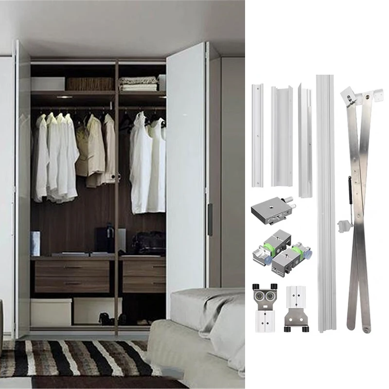 Push To Open Heavy Duty Hidden Roller Hardware Modern Design Sliding Track For Pocket Concepta Door Slide System