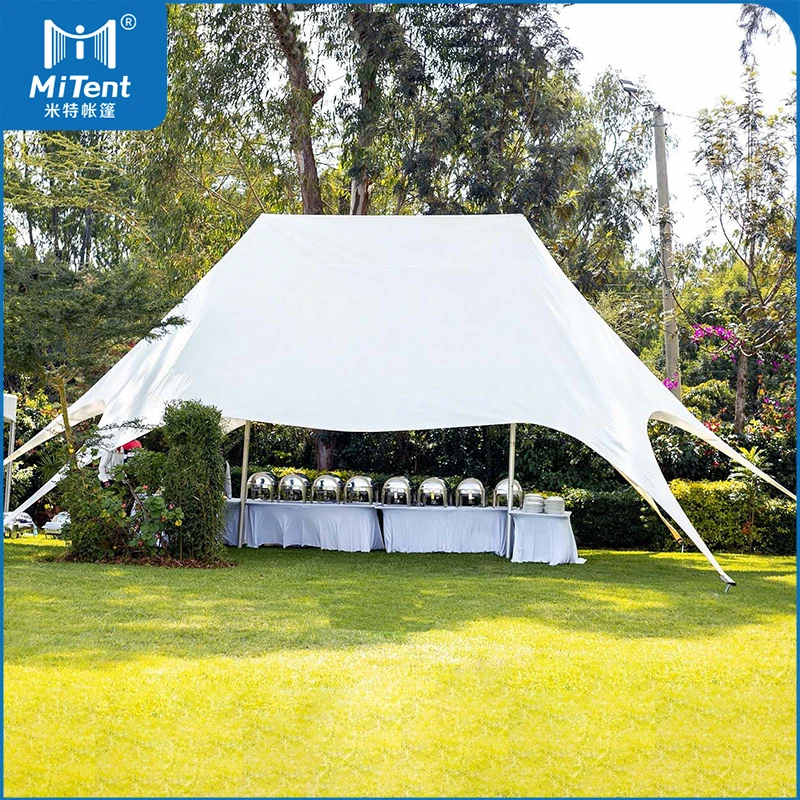 16x21m Twin Peak Star Shade Canopy for Food Festival Carnival Events for Sale