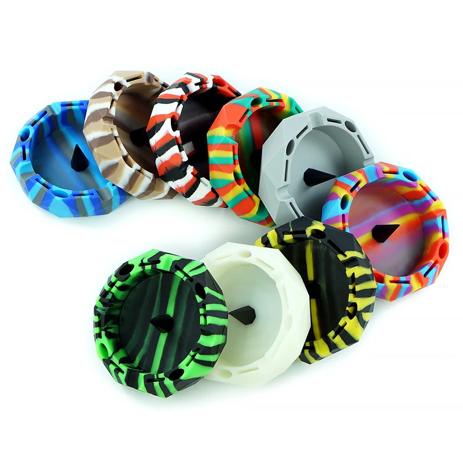 Wholesale Portable Silicone Ashtray  Cigarette Holder Silicone Ashtray Silicone round Ashtrays