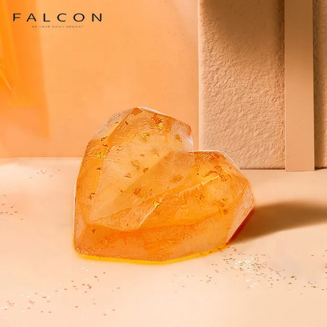 Mini Soap Plant Handmade Savon Heart Shaped Transparent Color Face Cleaning Soap