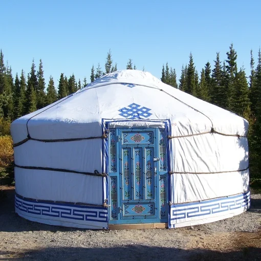 New Outdoor Canvas Waterproof Steel Frame Tent Mongolian Ger Yurt