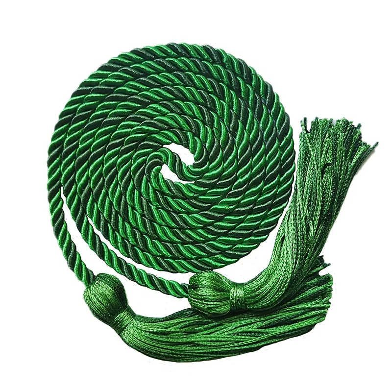kelly green/dark grey/pearl white  multicolor graduation cords graduation cord graduation honor cords