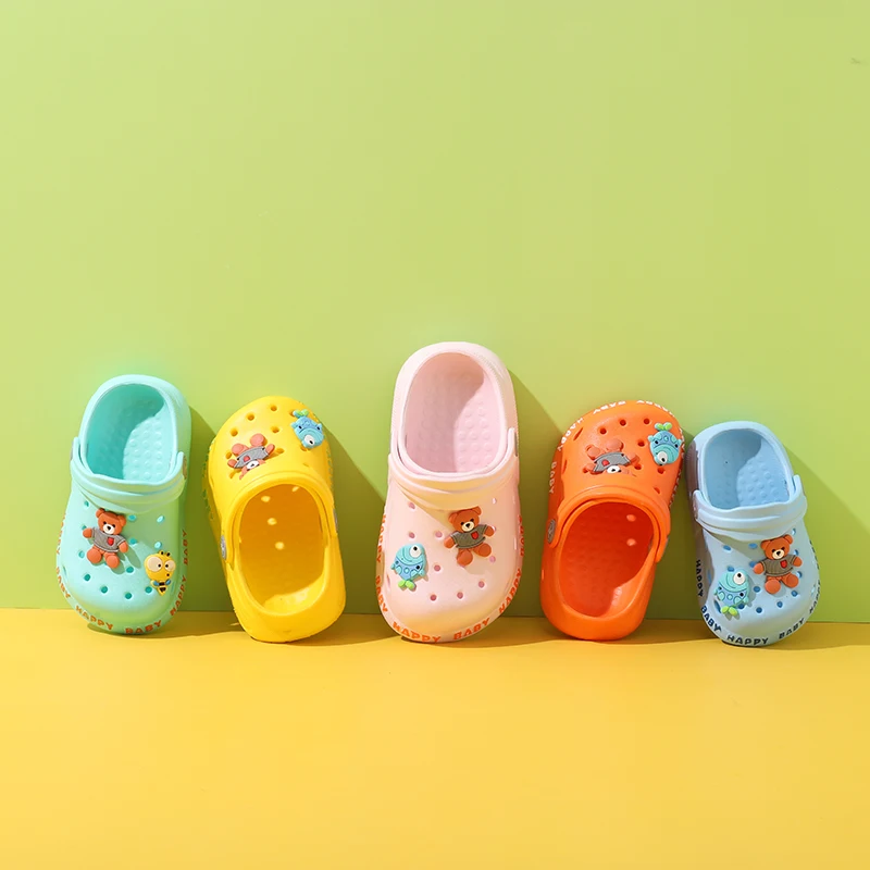 2021 Cute Anti Slip Hard wearing Comfortable Holes Kids Garden Shoes Children Clogs