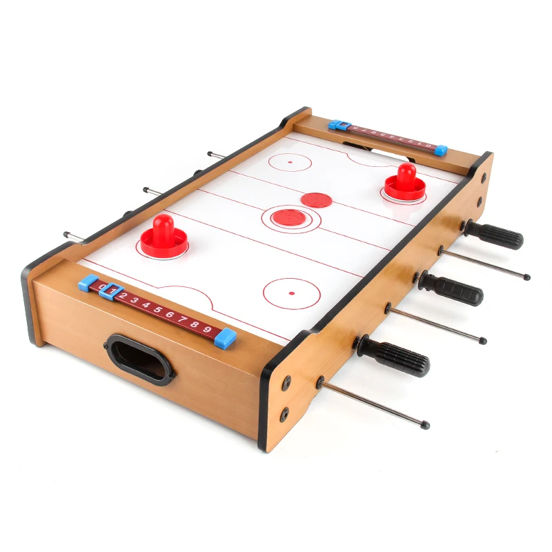 New Style 2 in 1 Ball Table Foosball & Hockey Tabletop Ball Games Wooden + Plastic Soccer Table Mini Szie