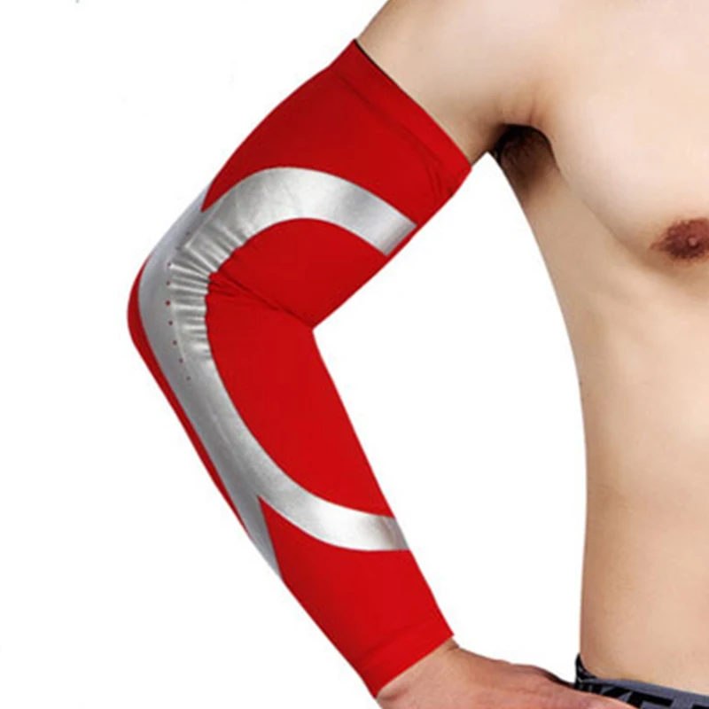 Solid Color  UV Protection Cycling Arm Sleeves for Men and Youth Fitness Elastic Sport Protector Arm Guard