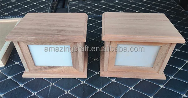 Wooden Cremation Ashes Urns for Loved One Memory Box Caskets with Photo Frame
