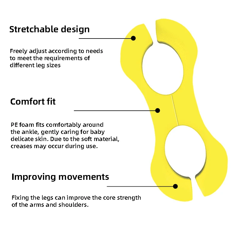 Children Freestyle Practice Leg Swimming Kick Board Correction Equipment Soft Foam Material Skin-friendly Eight-Character Clip