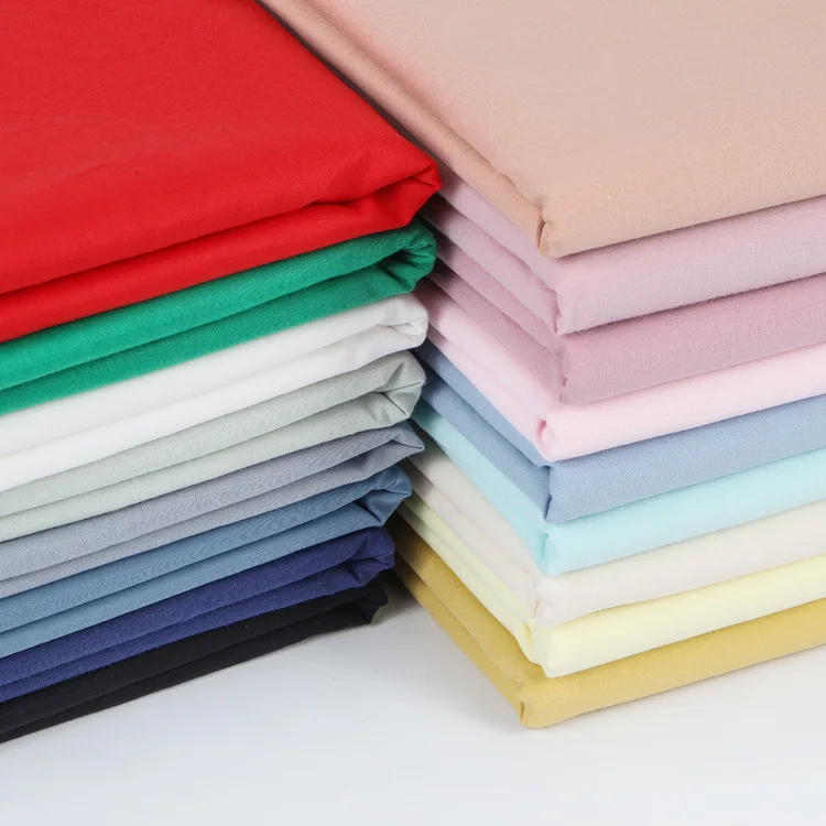 Factory Supply 100% Cotton Plain Fabric Custom Dyeing Solid Color for Workwear Uniform Jacket Coats Pants Hats soft interlining