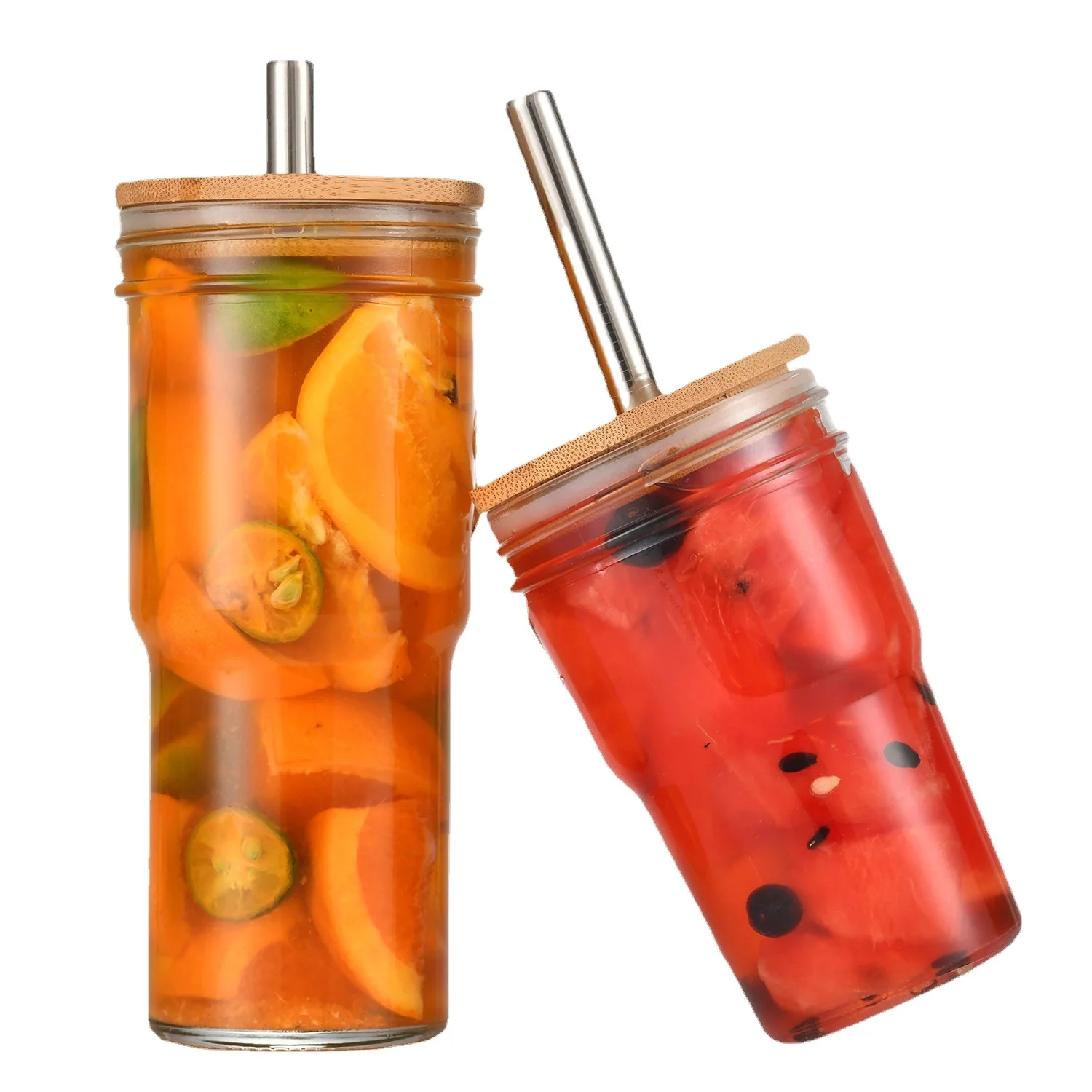 Custom DIY Print Sublimation Blank Glass Can Beer Glass Tumbler Cups For Beveage Store Glass Coffee Juice Mug Bottle