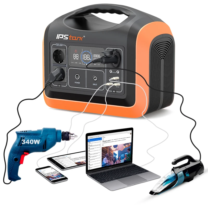 
Camp Lithium generator LiFePO4 Pure Sine Wave Portable 1100W 230V Solar Generator 