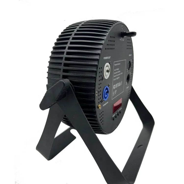 Fanless 19x12w RGBWAUV 6in1 led flat par stage lighting indoor powercon high lumen output led par 64 light