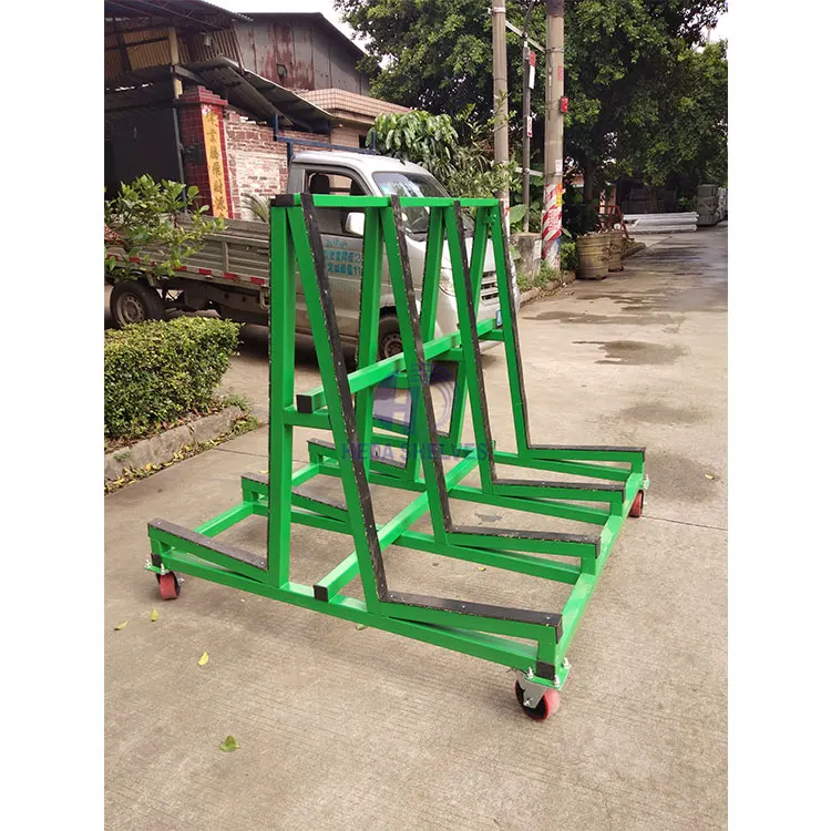 Hot Selling A Trolley Stone Sheet Storage Rack A Frame Glass Rack For Glass Transfer And Delivery Granite Slab Racks