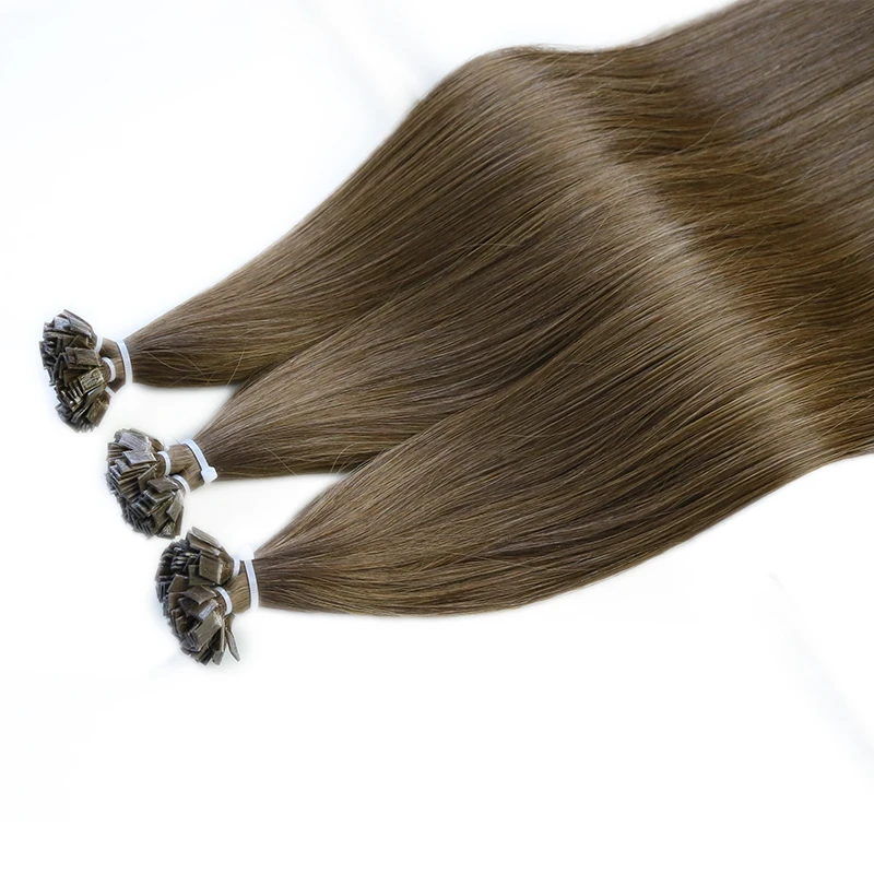 Virgin Russian Keratin Chocolate Color Hair Extensions Remy Double Drawn U Tip Flat Tip I Tip Hair Extension