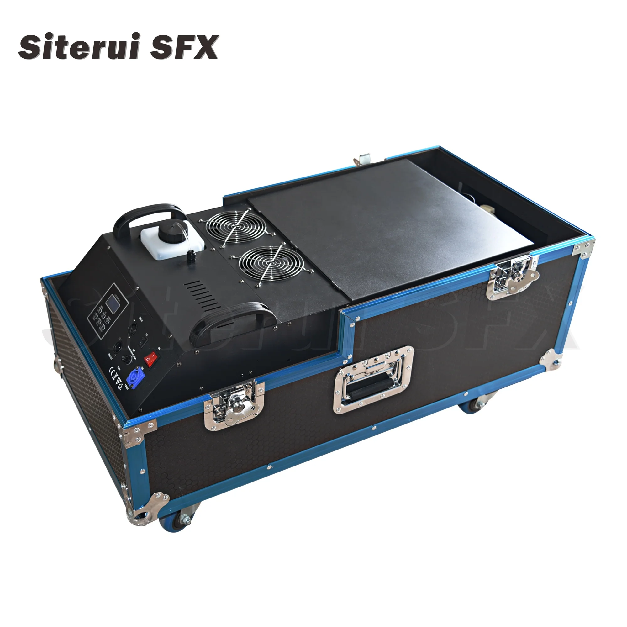 Siterui SFX Ground smoke equipment 3000W Blue case water based haze machine Cloudy low smoke for weddings banquet halls theaters