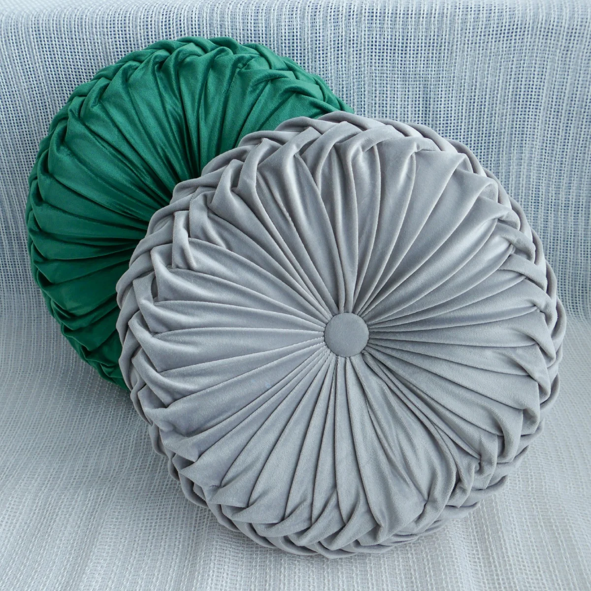 Бархатная плиссированная круглая подушка в виде тыквы для дивана кресла кровати автомобиля декоративная дома