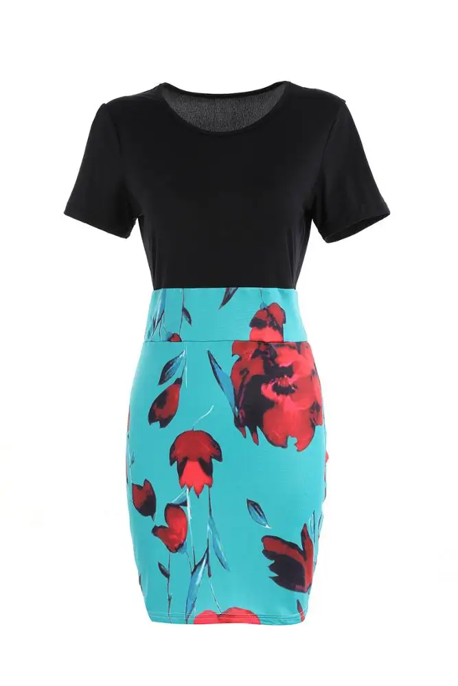 
Clothes women casual dress lady elegant dresses women Floral dress 